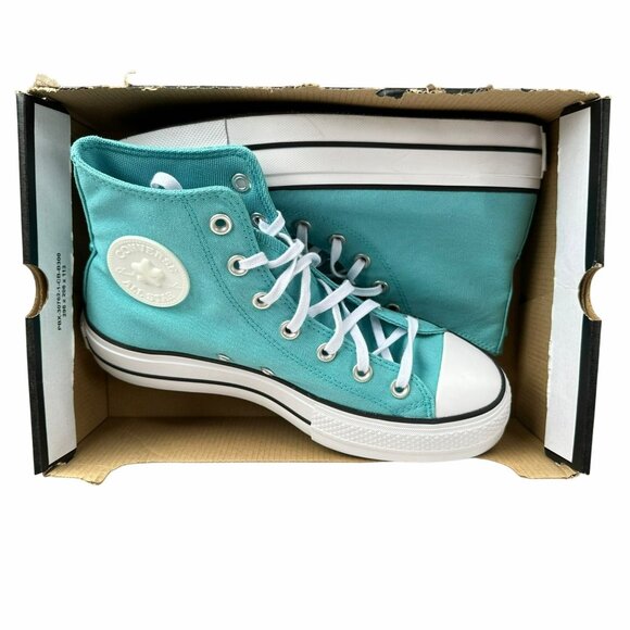 ⭐Converse Chuck Taylor All Star Lift Platform Charms 8 Womens Shoes Teal A06492C - Picture 7 of 13